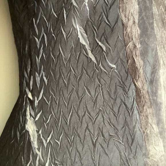 Komarov Beautiful Unique Abstract Sheer Button Down Long Sleeve Blouse, Sz M - Picture 10 of 16